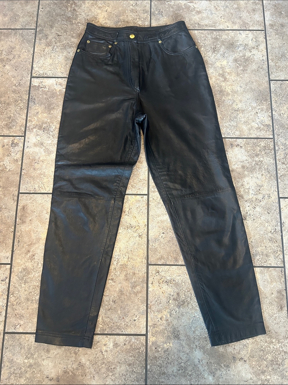 The Limited Vintage 80’s - 90’s Black Leather Relaxed Pants